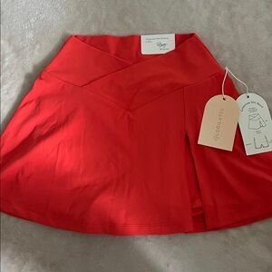 🩰 Blogilates Crisscross Slit Skort (Coral Orange)